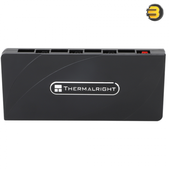 Thermalright TL-FAN and ARGB HUB x8 — 8-Port PWM Fan & 8-Port 5V ARGB Controller, SATA Powered, 4-Pin PWM & 3-Pin ARGB Connectors, Compact 140x64x16mm, Black, Supports Fan Speed & Lighting Sync, Easy Installation