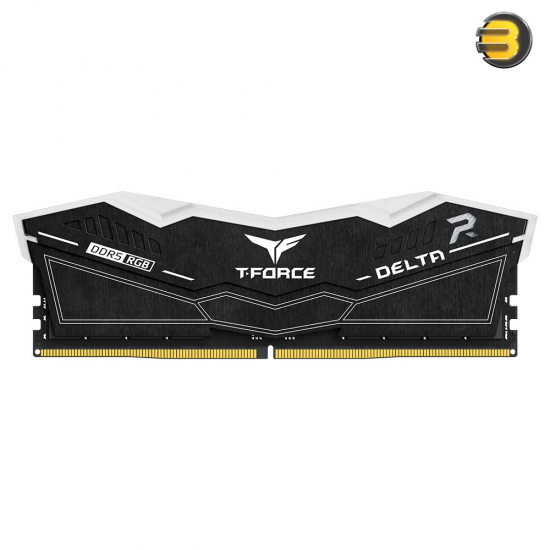 T-FORCE DELTA RGB DDR5 32GB dual-channel kit (2x16GB) with forged aluminum heatsink, 120-degree RGB lighting bar and 6000MHz speed