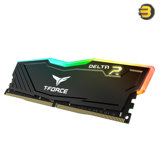 TEAMGROUP 8GB (1X8GB) DDR4 3200MHZ —T-Force Delta RGB Series Black Gaming Desktop Memory - TF3D48G3200HC16C01