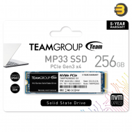 TEAMGROUP MP33 256GB SLC Cache 3D NAND TLC NVMe 1.3 PCIe Gen3x4 M.2 2280 Internal SSD Read/Write Speed up to 1800/1500 MB/s Compatible with Laptop & PC Desktop