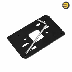 Thermal Grizzly AMD AM5 M4 Backplate — Black Anodized Aluminum with Polycarbonate Insulation, Optional Mounting Plate for AMD AM5 Socket, Supports M4 Threaded Screws, Compatible with AiO and Air Coolers, Dimensions 104x65x3mm, Easy Installation