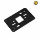 Thermal Grizzly AMD AM5 M4 Backplate — Black Anodized Aluminum with Polycarbonate Insulation, Optional Mounting Plate for AMD AM5 Socket, Supports M4 Threaded Screws, Compatible with AiO and Air Coolers, Dimensions 104x65x3mm, Easy Installation