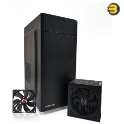 Tortox Zion ATX/M-ATX/ITX Gaming PC Case – Includes 350W Power Supply, 1x 120mm Fan, Metal Chassis, 7 Expansion Slots, HDD & SSD Support
