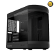 Tortox Vidrio Mid-Tower ATX Gaming Case Black – Curved Tempered Glass, 6x Pre-installed ARGB PWM Fans, USB Type-C, 360mm Radiator Support