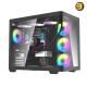 Tortox Curvo V2 Black Mid-Tower ATX Gaming Case – 7x Pre-installed 120mm ARGB PWM Fans, USB Type-C, 360mm Radiator Support, Tempered Glass, Remote RGB Control