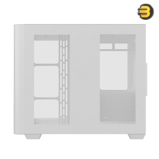 Tortox Curvo V2 White Mid-Tower ATX Gaming Case – 7x Pre-installed 120mm ARGB PWM Fans, USB Type-C, 360mm Radiator Support, Tempered Glass, Remote RGB Control