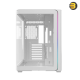 Tortox Curvo V2 White Mid-Tower ATX Gaming Case – 7x Pre-installed 120mm ARGB PWM Fans, USB Type-C, 360mm Radiator Support, Tempered Glass, Remote RGB Control