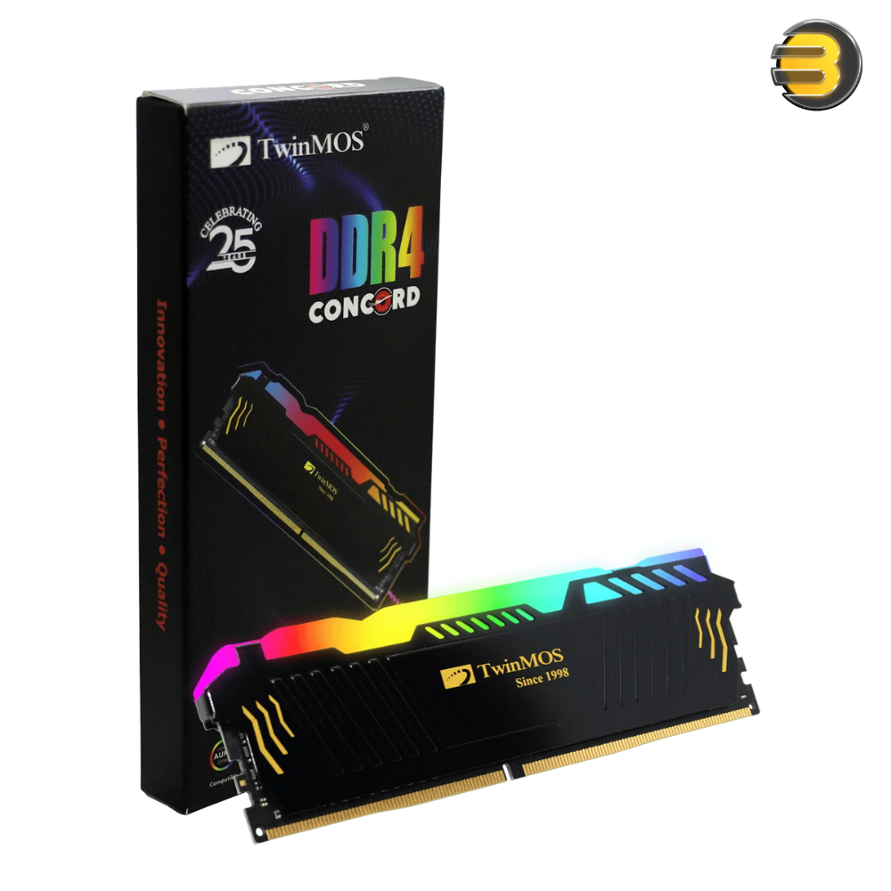 TwinMOS DDR4 8GB 3200MHz CL16 RGB Concord Gaming Desktop Memory TwinMOS DDR4 8GB 3200MHz CL16 RGB Concord Gaming Desktop Memory