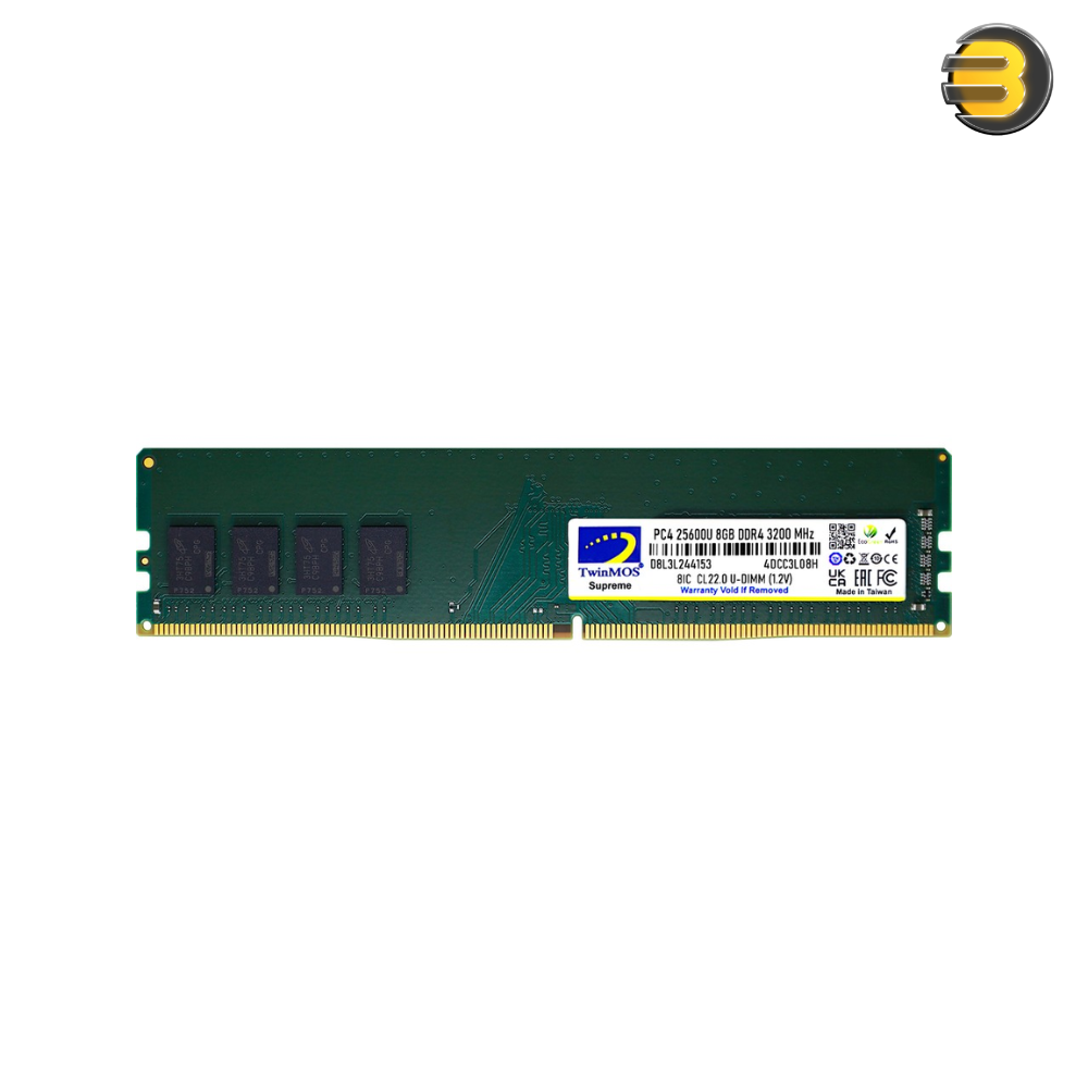 Twinmos 8GB 3200MHz DDR4 Desktop RAM | ELBADR GROUP