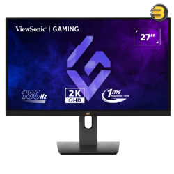 ViewSonic VX2758A-2K-PRO-4 27 Inch QHD (2560x1440) IPS Gaming Monitor — 180Hz Refresh Rate, 1ms MPRT Response, HDR10, AMD FreeSync Premium & NVIDIA G-Sync Compatible, DisplayPort & Dual HDMI, Flicker-Free, Low Blue Light 