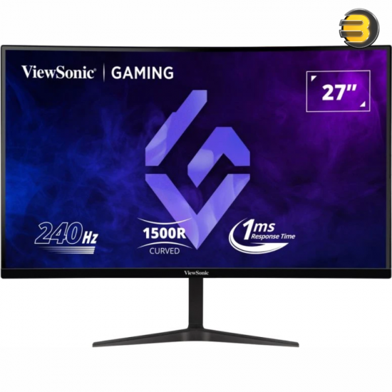 ViewSonic VX2719-PC-MHD 27″ Curved Gaming Monitor – Full HD, 240Hz Refresh Rate, 1ms MPRT, AMD FreeSync Premium