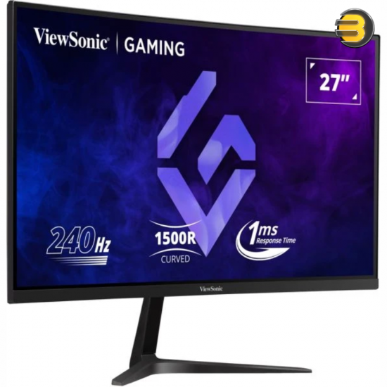 ViewSonic VX2719-PC-MHD 27″ Curved Gaming Monitor – Full HD, 240Hz Refresh Rate, 1ms MPRT, AMD FreeSync Premium