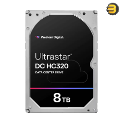 Western Digital Ultrastar DC HC320 8TB SAS Enterprise HDD – 7200 RPM, CMR, 24/7 Data Center