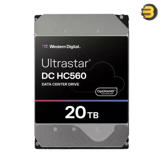Western Digital Ultrastar DC HC560 0F38784 20TB 3.5-inch SATA enterprise HDD with OptiNAND, HelioSeal, Triple-Stage Actuator and SED security