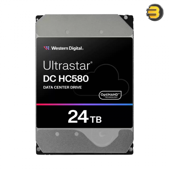 Western Digital Ultrastar DC HC580 24TB SATA Enterprise Data Center HDD Western Digital Ultrastar DC HC580 0F62796 24TB 3.5-inch SATA enterprise HDD with 7200 RPM, ArmorCache power-loss protection and OptiNAND technology