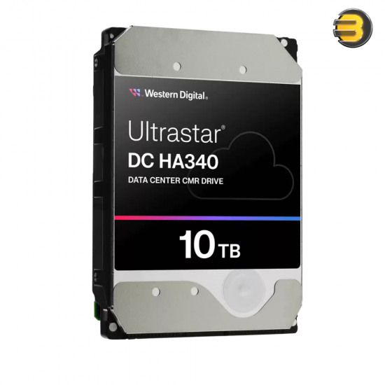 Western Digital Ultrastar DC HA340 0B47062 10TB 3.5-inch SATA enterprise data center hard drive with RV sensors, dynamic fly height technology and RAID optimization