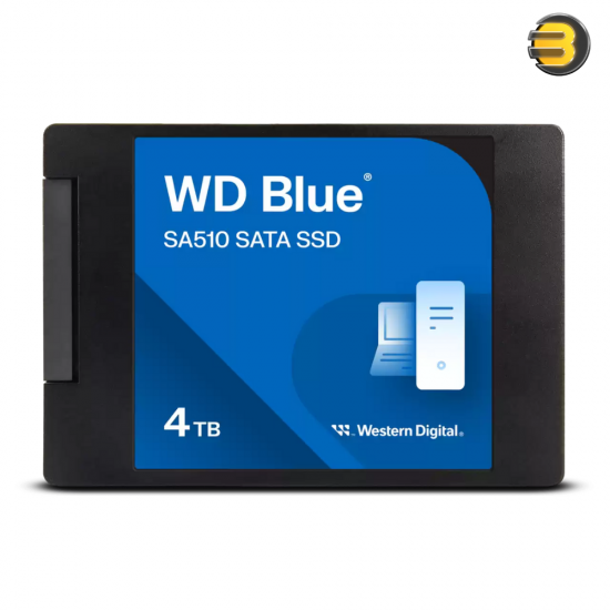 Western Digital 4TB WD Blue SA510 SATA Internal Solid State Drive SSD — SATA III 6 Gb/s, 2.5"/7mm, Up to 560 MB/s