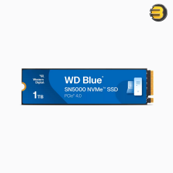 WD Blue SN5000 NVMe SSD 1TB, M.2 2280 — PCIe Gen4 x4, 5150MB/s Read, 4900MB/s Write, 730K/770K IOPS, 600 TBW Endurance, nCache 4.0, DRAM-less