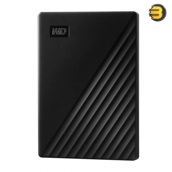 WD My Passport 2TB Portable External HDD Black USB 3.2 WD My Passport 2TB portable external hard drive in black with USB 3.2 Gen 1 interface, 256-bit AES hardware encryption and WD Backup software