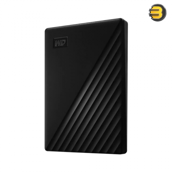 WD My Passport 2TB Portable External HDD Black USB 3.2 WD My Passport 2TB portable external hard drive in black with USB 3.2 Gen 1 interface, 256-bit AES hardware encryption and WD Backup software