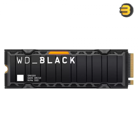 Western Digital WD_BLACK SN850X 1TB with Heatsink NVMe PCIe 4.0 x4 M.2 2280 SSD — TLC 3D NAND, 7,300 MB/s Read, 6,300 MB/s Write, Advanced Thermal Management, DirectStorage Support, Compatible with Windows 10+ & PS5, Black