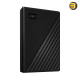 WD My Passport 2TB Portable External HDD Black USB 3.2 WD My Passport 2TB portable external hard drive in black with USB 3.2 Gen 1 interface, 256-bit AES hardware encryption and WD Backup software