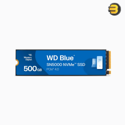 WD Blue SN5000 NVMe SSD 500GB — M.2 2280, PCIe Gen4 x4, Up to 5000MB/s Read, 4000MB/s Write, 460K Random Read IOPS, 770K Random Write IOPS, 300 TBW Endurance, Western Digital nCache 4.0