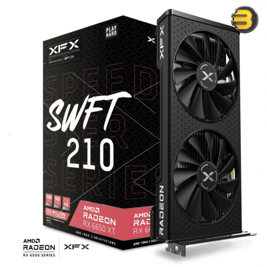 XFX RX 6650 XT Speedster SWFT 210 - AMD Radeon™ Core Gaming Graphics Card with 8GB GDDR6, AMD RDNA™ 2