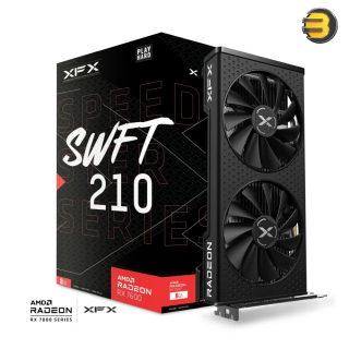 XFX RX 7600 SPEEDSTER SWFT 210 AMD Radeon™ Core Edition 8G GDDR6 XFX RX 7600 SPEEDSTER SWFT 210 AMD Radeon™ Core Edition 8G GDDR6