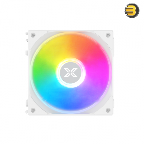 XIGMATEK Starlink Arctic 3x Fans ARGB White — White Easy Clip On & Smart Link Fan, ARGB & PWM Cable,Mini ARGB Controller,Color Box - EN41310
