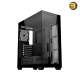 XIGMATEK Blast Black E-ATX PC Case with 4 ARGB Fans + X-Power 750W 80+ White Power Supply - Front & Left Seamless Tempered Glass, 3× G20A Reverse + 1× G20A Fans, ARGB Remote Control Box, USB 3.0 x1 & USB 2.0 x2