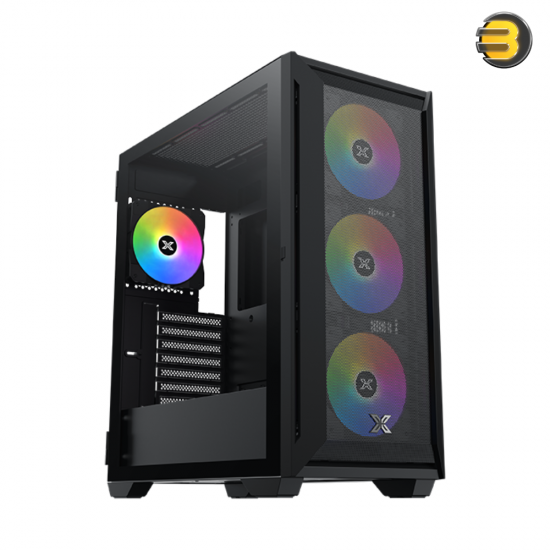 XIGMATEK Master X II Pro + 700W PSU - Steel Mid Tower Gaming Case, Supports E‑ATX/ATX/M‑ATX/Mini‑ITX, 7 Expansion Slots, 360mm Radiator Support, 220mm PSU Clearance, USB 3.0/2.0 I/O