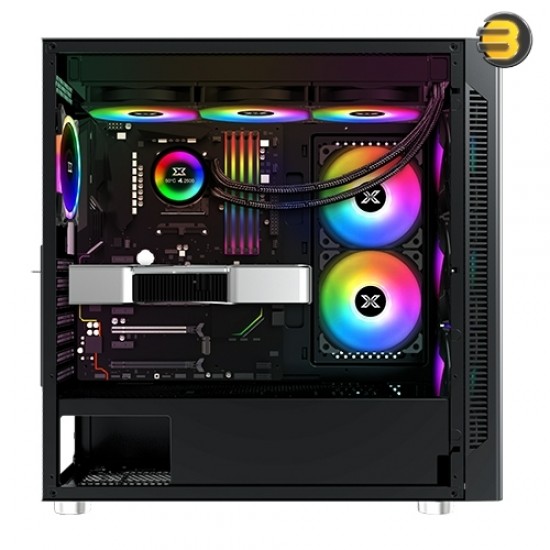 XIGMATEK ANUBIS SUPER TOWER CASE (EATX, U3x1+U2x2, Meshed Grill FP & Left TG, 4PCS X24A Fan & Galaxy II Fan Control Kit)