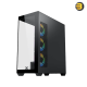 XIGMATEK Blast Black E-ATX PC Case with 4 ARGB Fans + X-Power 750W 80+ White Power Supply - Front & Left Seamless Tempered Glass, 3× G20A Reverse + 1× G20A Fans, ARGB Remote Control Box, USB 3.0 x1 & USB 2.0 x2