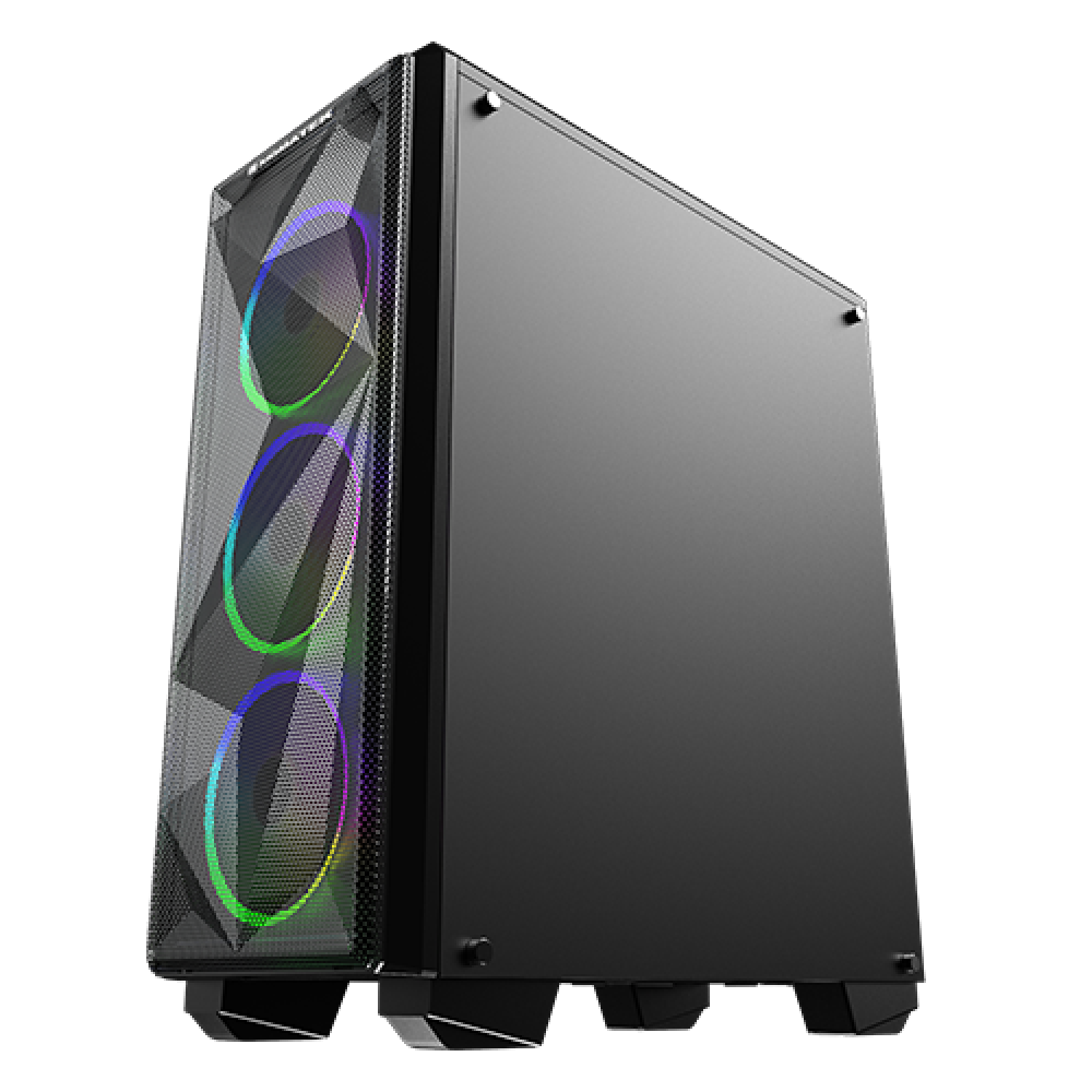 Xigmatek Beast RGB Medium Tower ATX Case with Glass Panels (Black ...