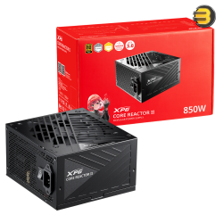 XPG COREREACTOR II 850W PCIE 5 & ATX 3.0 Power Supply - Full Modular - 80+ GOLD Certified - 100% Japanese 105°C Capacitors