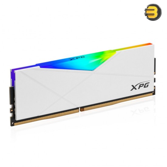 XPG SPECTRIX D50 16GB (2x8GB) DDR4 3600MHz CL18-22-22 RGB Desktop Memory Custom RGB w/ White Heatsink Module - 2PK