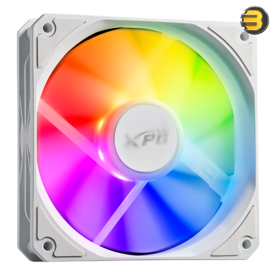 XPG VENTO R ARGB REVERSE Case Fan 120mm —  1x pack, 45.3 CFM, 23 dBA - White