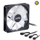 XPG VENTO R ARGB REVERSE Case Fan 120mm —  3x pack, 45.3 CFM, 23 dBA - Black