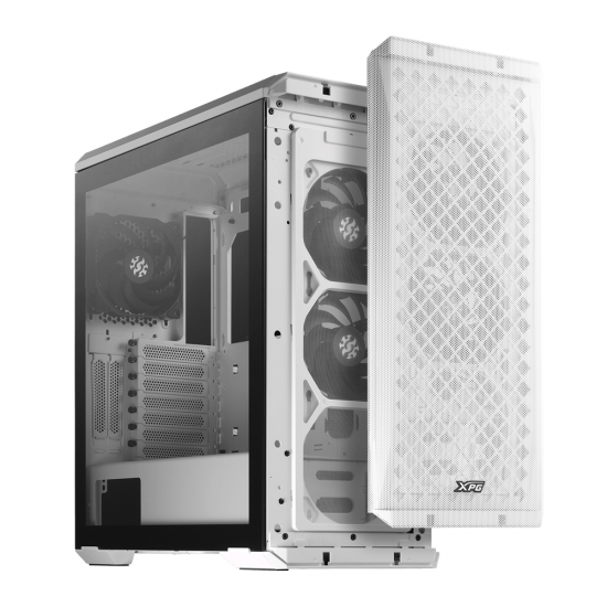 XPG Defender Mid-Tower ATX MESH Front Panel Efficient Airflow Tempered Glass PC Case White