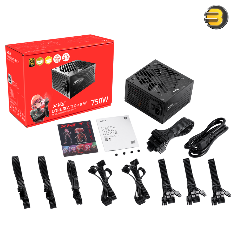 XPG Core Reactor II VE 750W — ATX 3.1, 80+ Gold, ATX, Fully