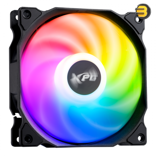 XPG Vento 120 ARGB Case Fan/Cooler for PC — 9 LEDs, 1200 RPM, 45.3 CFM Fan Airflow - Black