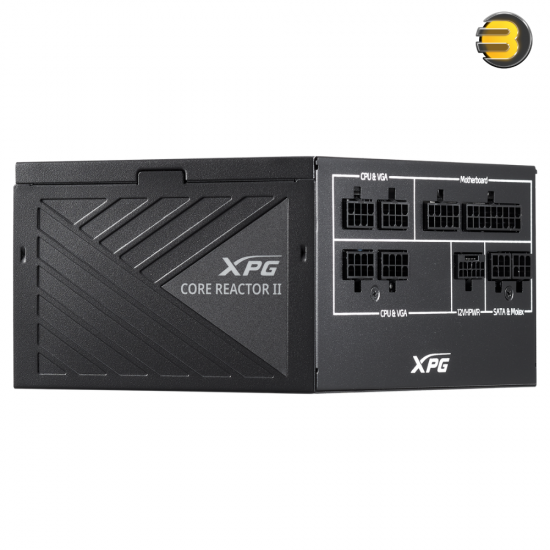 XPG CORE REACTOR II 1200W - ATX 3.0 Fully Modular PSU - 80 Plus Platinum Certified - 100A on +12V Rail - Fluid Dynamic Bearing Fan - 600W 12VHPWR Support - 10-Year Warranty