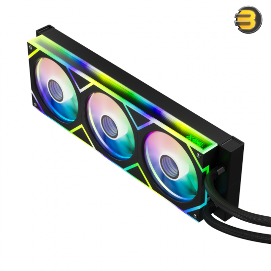 XPG LEVANTE II 360 Black All-in-One CPU Liquid Cooler — Dual-Chamber Pump with Non-Conductive Coolant, Infinity Mirror ARGB Lighting, Pre-Installed 3x 120mm Hydraulic Bearing Fans, Supports Intel LGA 1851/1700 & AMD AM5/AM4 XPG LEVANTE II 360 Black All-in-One CPU Liquid Cooler — Dual-Chamber Pump with Non-Conductive Coolant, Infinity Mirror ARGB Lighting, Pre-Installed 3x 120mm Hydraulic Bearing Fans, Supports Intel LGA 1851/1700 & AMD AM5/AM4