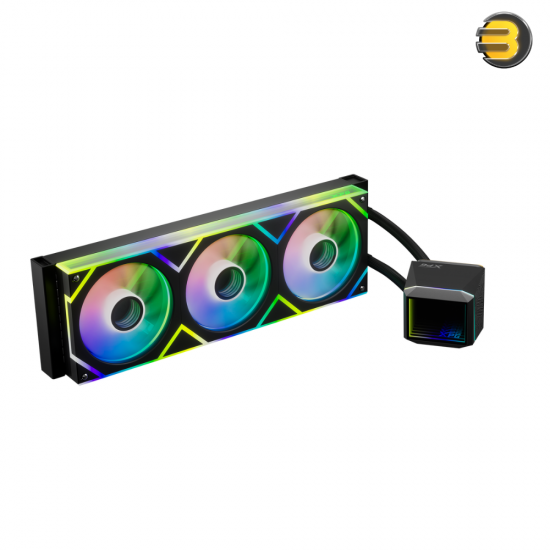 XPG LEVANTE II 360 Black All-in-One CPU Liquid Cooler — Dual-Chamber Pump with Non-Conductive Coolant, Infinity Mirror ARGB Lighting, Pre-Installed 3x 120mm Hydraulic Bearing Fans, Supports Intel LGA 1851/1700 & AMD AM5/AM4 XPG LEVANTE II 360 Black All-in-One CPU Liquid Cooler — Dual-Chamber Pump with Non-Conductive Coolant, Infinity Mirror ARGB Lighting, Pre-Installed 3x 120mm Hydraulic Bearing Fans, Supports Intel LGA 1851/1700 & AMD AM5/AM4