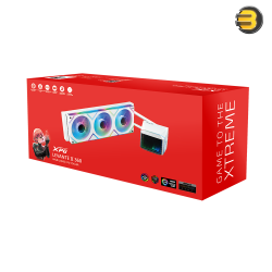 XPG LEVANTE II 360 White All-in-One CPU Liquid Cooler — Dual-Chamber Pump with Non-Conductive Coolant, Infinity Mirror ARGB Lighting, Pre-Installed 3x 120mm Hydraulic Bearing Fans, Supports Intel LGA 1851/1700 & AMD AM5/AM4