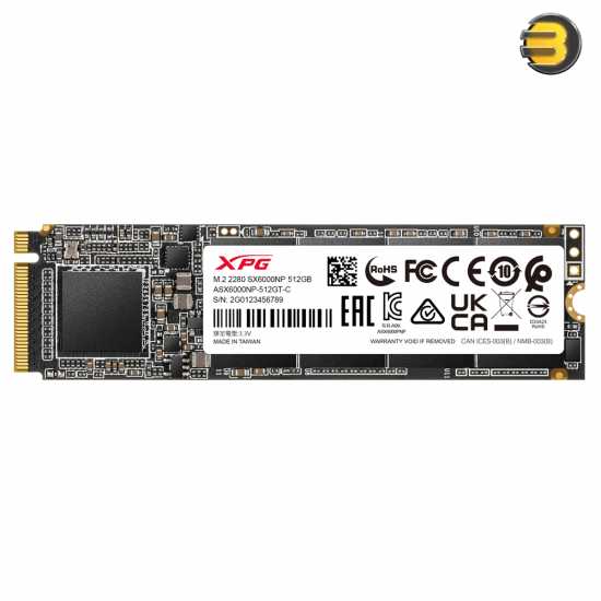 XPG SX6000 Pro M.2 2280 512GB PCIe Gen3 x4 3D TLC Internal Solid State Drive (SSD)