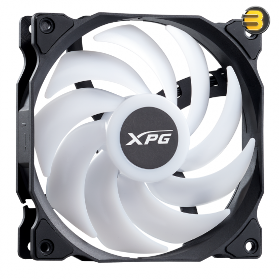 XPG Vento 120 ARGB Case Fan/Cooler for PC — 9 LEDs, 1200 RPM, 45.3 CFM Fan Airflow - Black