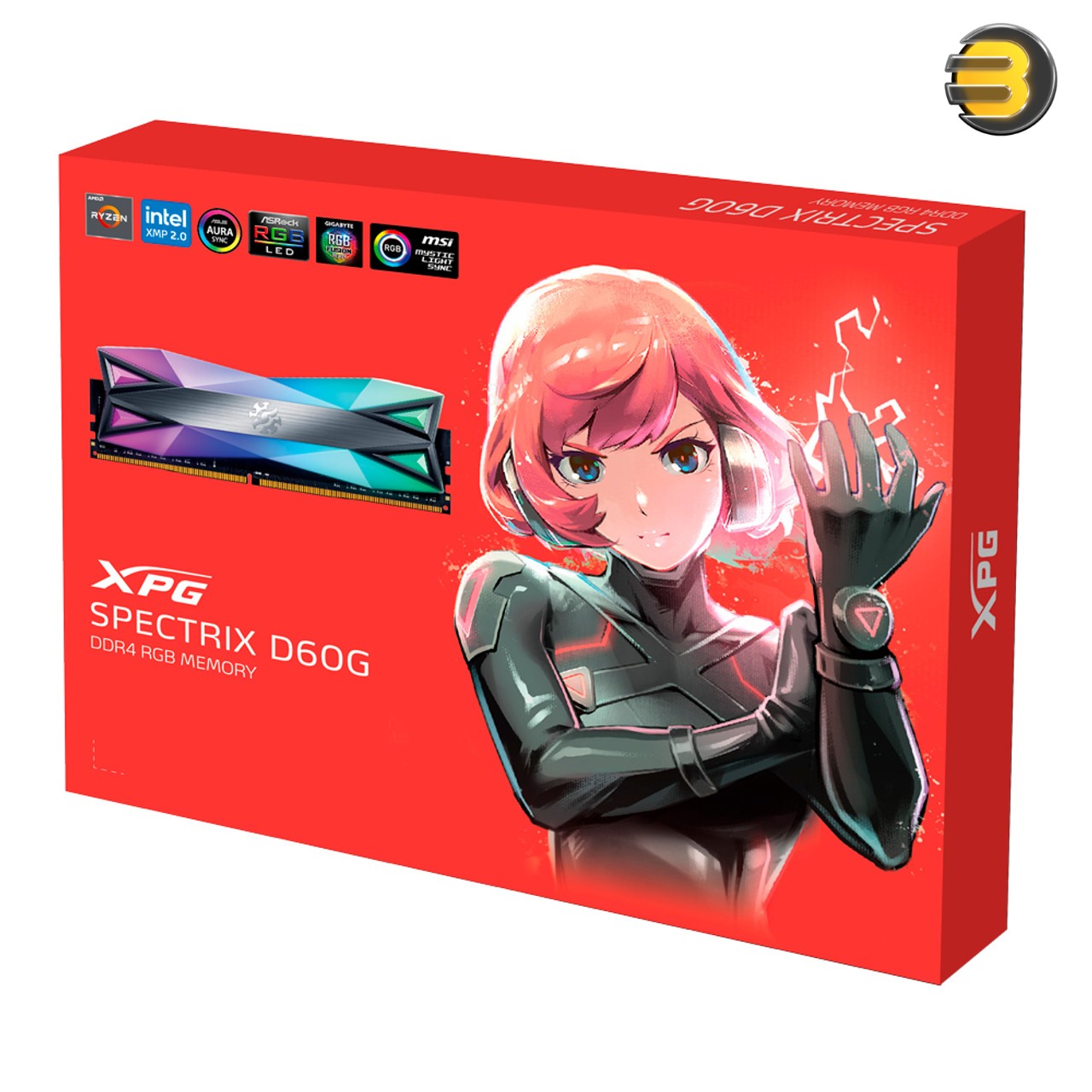 Adata XPG Spectrix D60G 16GB (8GBX2) DDR4 3600MHz RGB - Online Gaming  Computer Accessories store