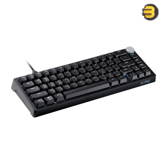 XPG SORCERER Mini Gaming Keyboard 65% - Compact Gasket Mount - XPG Red Mechanical Switches - Per-Key RGB with 10 Preset Effects - 66/67 Keys (ANSI/ISO) - USB-C - Metal Volume Knob - 50M Keystroke Lifecycle - Windows Compatible